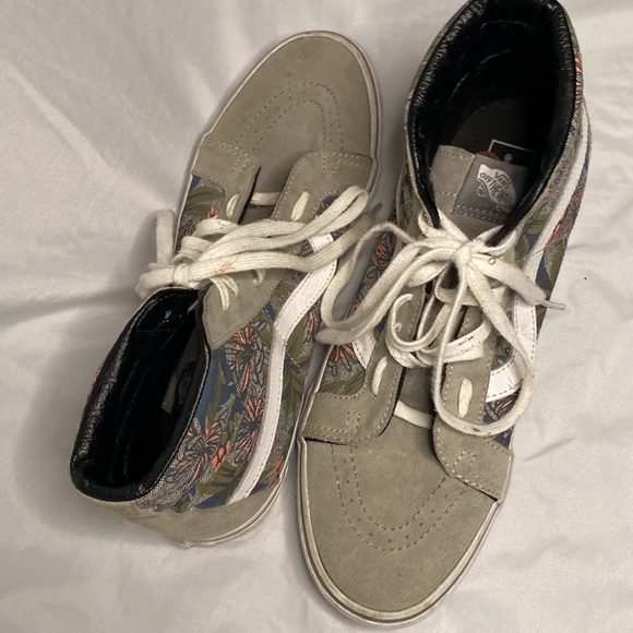 Vans Sneaker High Top suede Floral Sk8-Hi Men's size 10  Women 11.5 - Picture 6 of 8